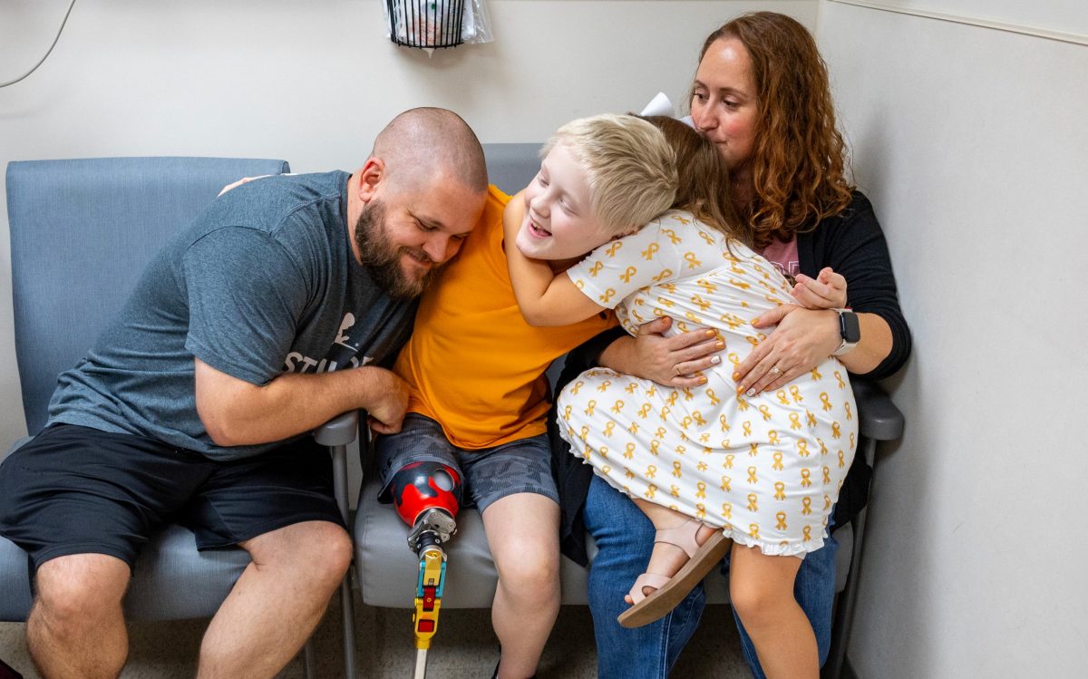 St. Jude patient Hunter with father